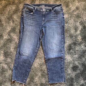 Maurices Distressed Blue Ankle Jeans